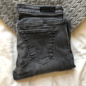 Grey AG Skinny Ankle Jeans
